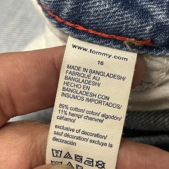 Tommy Jeans Womens Light Wash Denim Straight Leg Jeans Size 16 - Picture 7 of 9